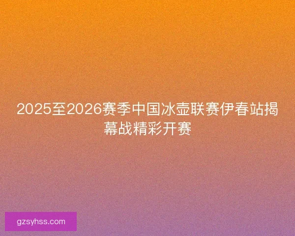 2025至2026赛季中国冰壶联赛伊春站揭幕战精彩开赛